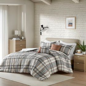 4 Piece Plaid Comforter Set