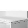 TREXM Modern Shoe Storage Bench with Hidden Storage and Upholstered Cushions for Bedside, Living Room and Entryway (White)