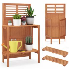 Foldable outdoor garden potted plant platform