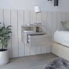 Adele Floating Nightstand with Drawer and Open Storage Shelves