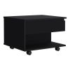 Luanda Lift Top Coffee Table, Casters, One Shelf -Black