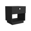 Paris 1 Drawer Nightstand, Open Lower Shelf