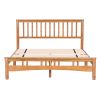 Queen Size Elegant Style Wooden Platform Bed Frame With Headboard,No Need Box Spring,Easy Assembly