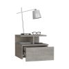 Adele Floating Nightstand with Drawer and Open Storage Shelves