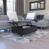 Gambia Lift Top Coffee Table, Four Legs -Black