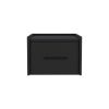 Boa Floating Nightstand , End Table, Side Table Wall-Mounted Single Drawer Design with Handle- Black - Bedroom