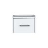 Boa Floating Nightstand , End Table, Side Table Wall-Mounted Single Drawer Design with Handle- White - Bedroom