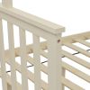 Twin Over Full Bunk Bed with Storage Drawers, Wooden Bunk Bed with Ladder and Safety Guard Rails –Cream