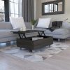 Gambia Lift Top Coffee Table, Four Legs -Espresso