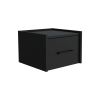 Boa Floating Nightstand , End Table, Side Table Wall-Mounted Single Drawer Design with Handle- Black - Bedroom