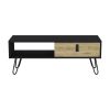 Huna Coffee Table with Hairpin Legs and Ample Storage Drawer