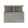 Adele Floating Nightstand with Drawer and Open Storage Shelves