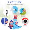 5ft Dinosaur Holding Rocket Independence Day Blow Up Lighted Decoration With 4Led Light