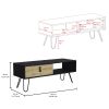 Huna Coffee Table with Hairpin Legs and Ample Storage Drawer