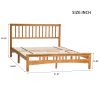 Queen Size Elegant Style Wooden Platform Bed Frame With Headboard,No Need Box Spring,Easy Assembly