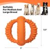 Interactive Dog Toys Detachable Dog Tug of War Toy with 2 Rings Natural Rubber Dog Chew Toys Suitable for Large Dogs for Teeth Cleaning, orange