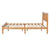 Queen Size Elegant Style Wooden Platform Bed Frame With Headboard,No Need Box Spring,Easy Assembly