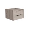 Boa Floating Nightstand , End Table, Side Table Wall-Mounted Single Drawer Design with Handle- Light Grey - Bedroom