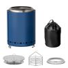 7.1*7.1*9.7in smokeless fire pit blue