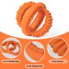 Interactive Dog Toys Detachable Dog Tug of War Toy with 2 Rings Natural Rubber Dog Chew Toys Suitable for Large Dogs for Teeth Cleaning, orange