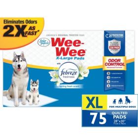 Four Paws Wee Wee Odor Control Pads with Febreze Freshness X Large (Option: 75 count)