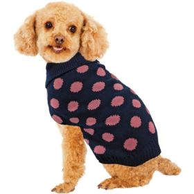 Fashion Pet Contrast Dot Dog Sweater (Option: X Small-Pink)