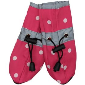 Fashion Pet Polka Dog Dog Rainboots Pink (Option: X Small)