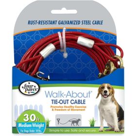 Four Paws Dog Tie Out Cable  Medium Weight (Option: 30" Long Cable)