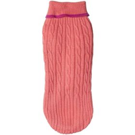 Fashion Pet Cable Knit Dog Sweater (Option: Pink - Medium)