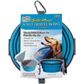 Loving Pets Bella Roma Blue Travel Bowl (Option: Large)