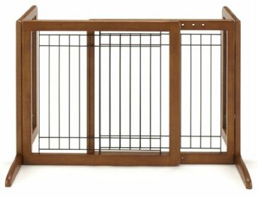 Bay Isle Freestanding Pet Gate (Option: Small-Tall)