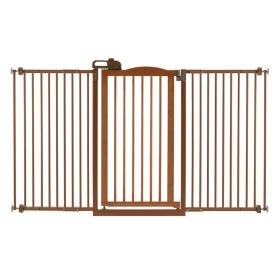 Tall One Touch Gate II Wide (Option: Brown)