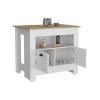 Arlet Kitchen Island Two Door Cabinet and Shelf