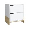 Luss Nightstand, Bedside Table with 2-Drawers