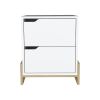 Luss Nightstand, Bedside Table with 2-Drawers